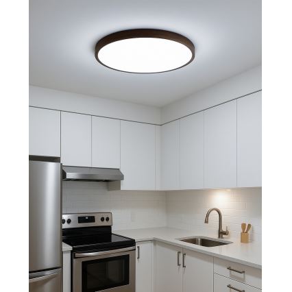LED Stropní svítidlo LED/32W/230V 3000/4000/6500K pr. 40 cm hnědá